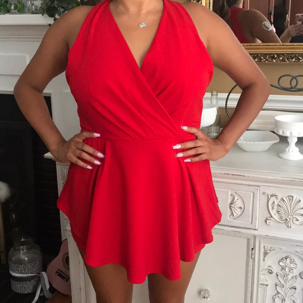 Purple Snow Red dress